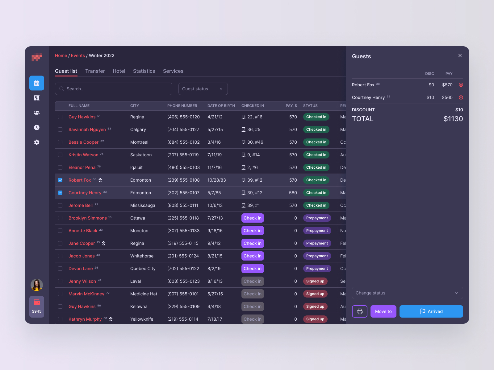 Private CRM system for event management by Seven Metrics on Dribbble