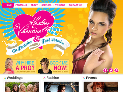 Heather Valentine hair style web design