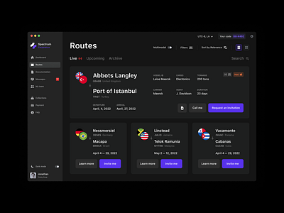 Routes Dashboard