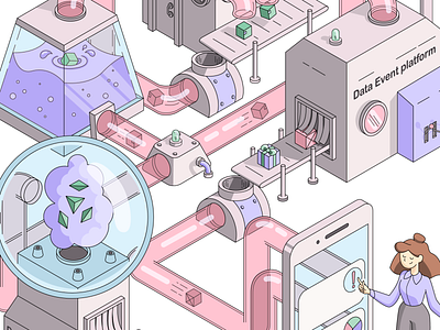 Data factory illustration