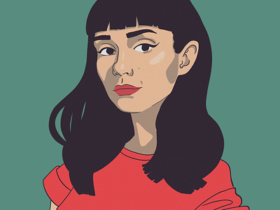 Self portrait art drawing girl helsinki illustration portrait