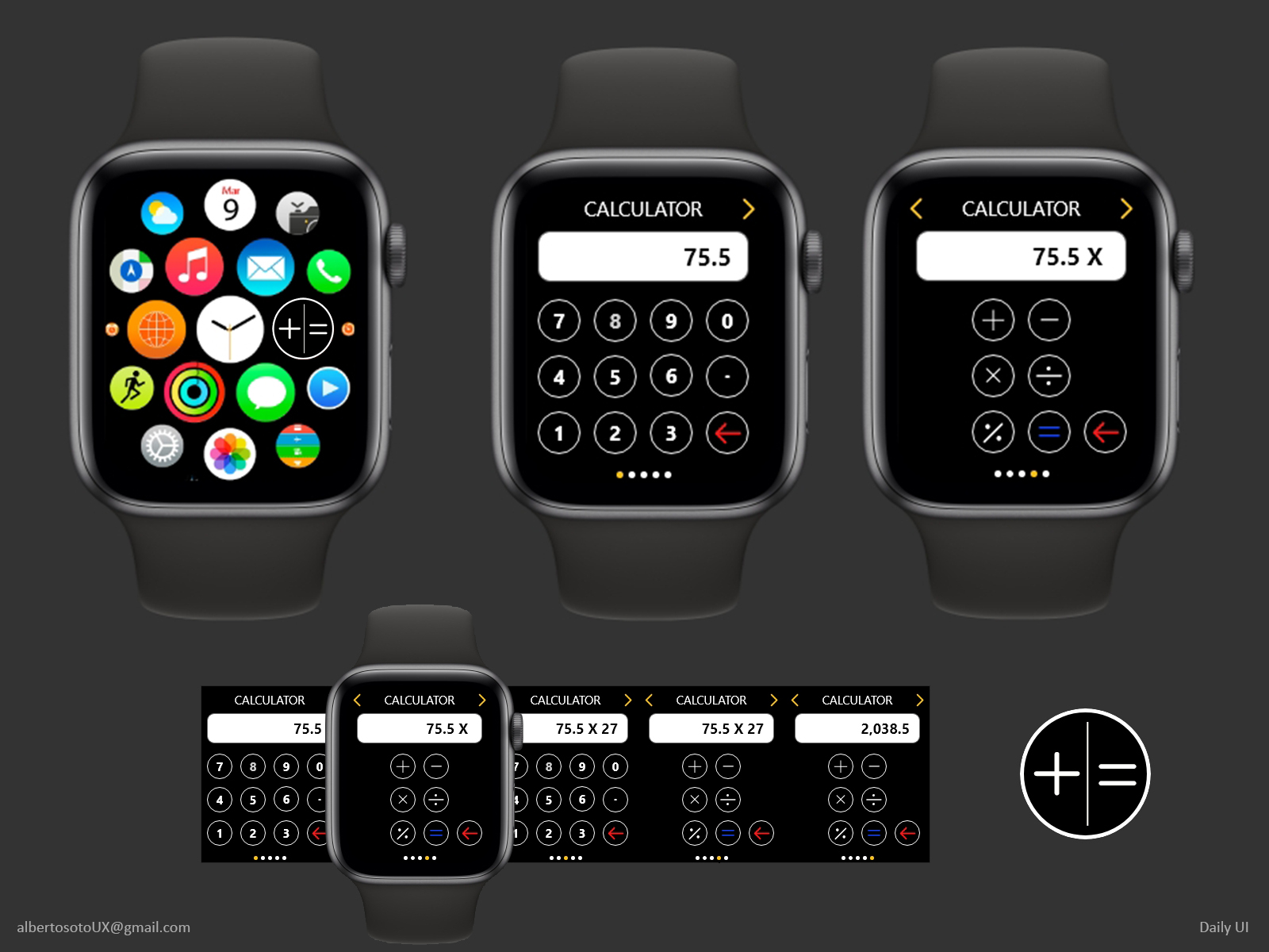 Apple Watch Calculator App Icon By Alberto Soto On Dribbble