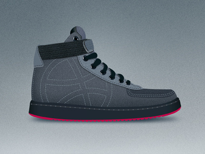 Dribbble Sneaker (dark) 3d dribbble texture