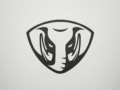 Crush Emblem aggressive animal apparel elephant emblem graphic icon illustration logo sports stamp subtle texture