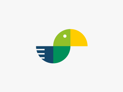 Bird + Pie Chart Logo Design logo symbol