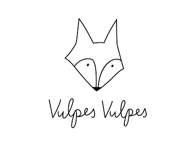 Vulpes Vulpes hand lettering logo logo mark logo mark script symbol