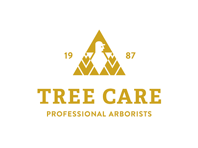 Tree Care - Single Color logo logo mark negative space symbol