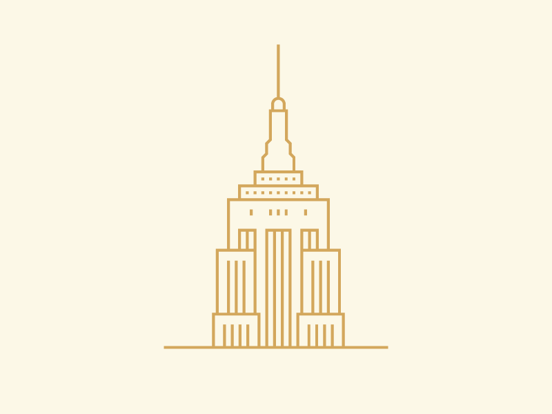 Empire State empire state building minimal town city vector geometric empire state new york illustration monoline building nyc