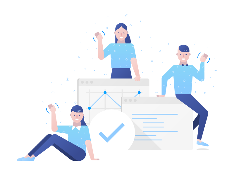 Welcome vector blue flat illustration welcome waving character tidl
