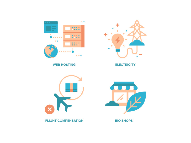 Comparo Illustrations V vector minimal spot illustration bio shop compensation electricity hosting flat illustration