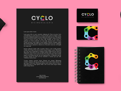 CYCLO aurea carmin branding branding agency colorful design cyclists cyclo design design studio graphicdesign logo logo design logodesign stationery stationery design stationery set