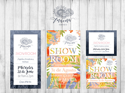 Anaena showroom branding design display graphic design showroom