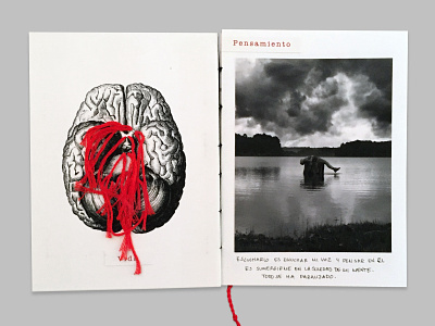 Artist's book: Beautiful voyage art artist artist book aurea carmin blackandwhite books brain design design studio photography red threads