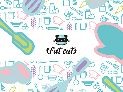 Fat cat Branding aurea carmin brand branding branding agency branding design cat design designer logo logodesign macarons