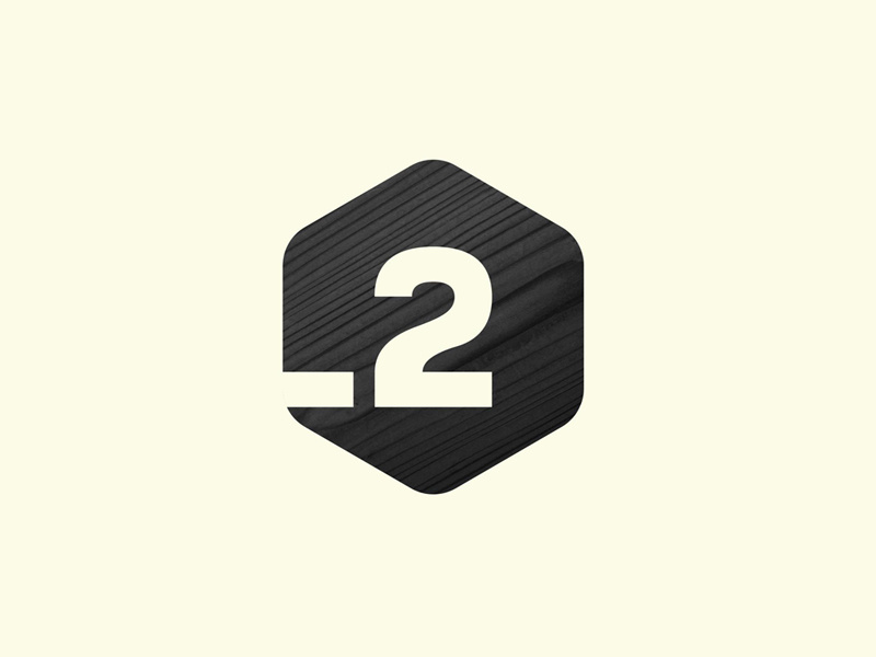Piso 2 logo logotype brand branding 2 two coworking hexagon space coworking space