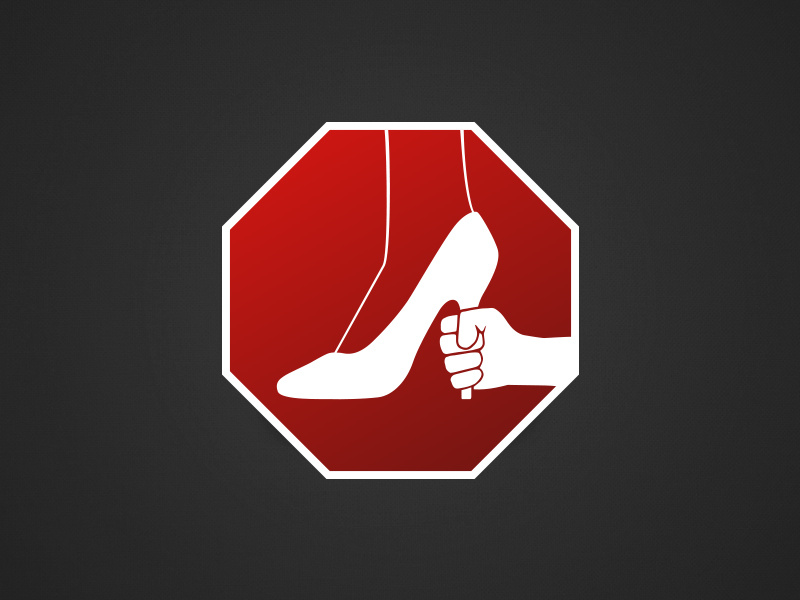 The SlutWalk de marcha las putas logo branding logo design hand feminist sexist violence