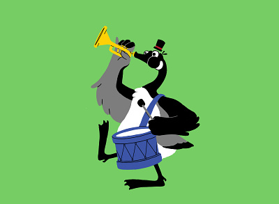 Honk BC animal geese goose honk illustration illustration design illustrator