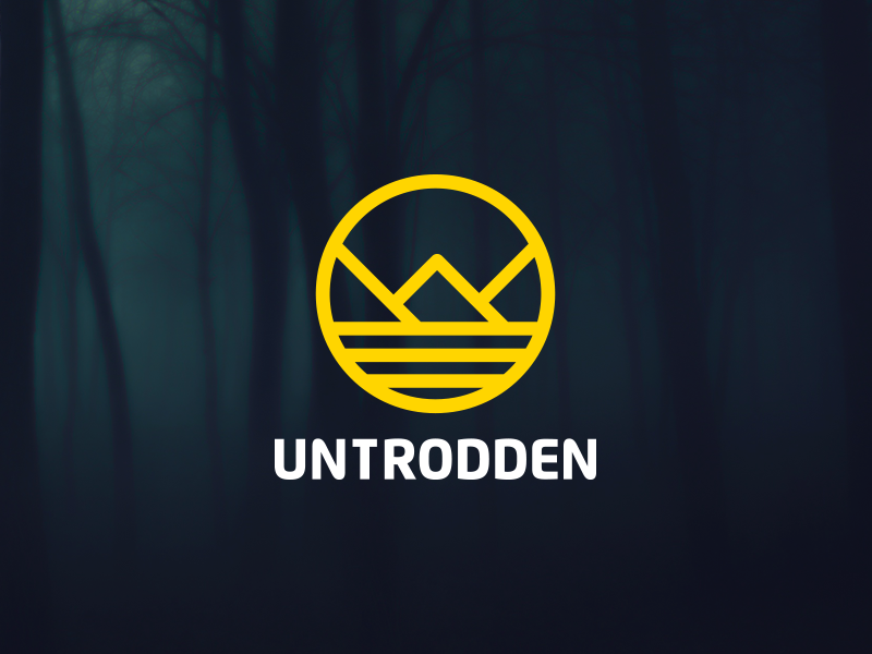 Untrodden logo branding brand design logotype gold untrodden symbol wild wild lands collective startup san francisco