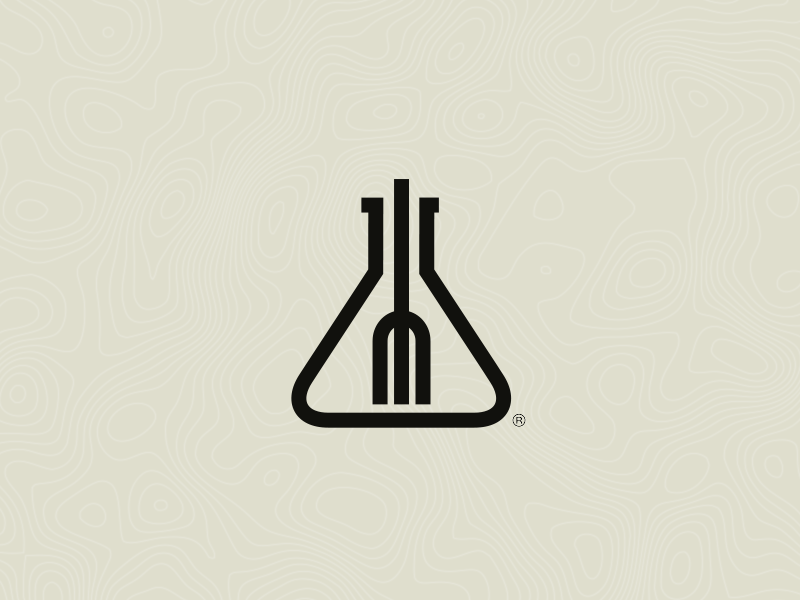Foodie Lab (isotipo) logo symbol food foodie dish brand branding lab foodie lab foodielab creative kitchen hipster