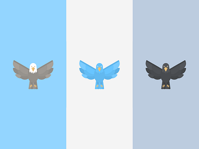 Birds bird crow eagle flat icon sketch twitter vector