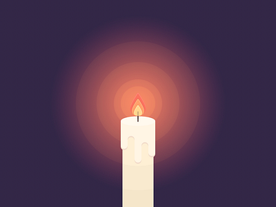 Candle candle fire flat hiko illustration light