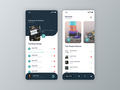 Music  UI design exercises