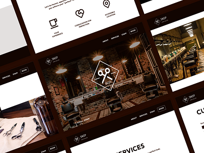 Website Design for Men's Salon branding design ui design web design website