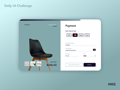 Daily UI 002 - Credit Card Checkout banking card checkout form credit card dailyui dailyui 002 dailyuichallenge design payment ui design ux design