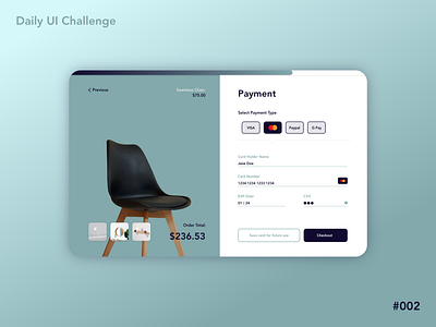 Daily UI 002 - Credit Card Checkout