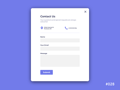 Contact - Daily UI 28