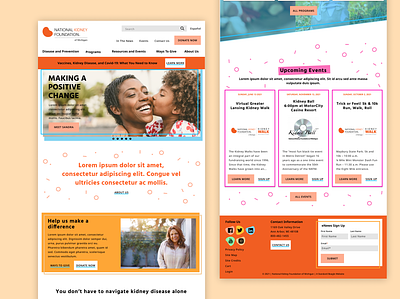 National Kidney Foundation - design and development branding development redesign ui ui design ux ux design website redesign