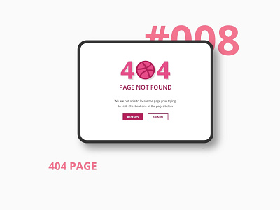 Daily UI - 008 | 404 Page