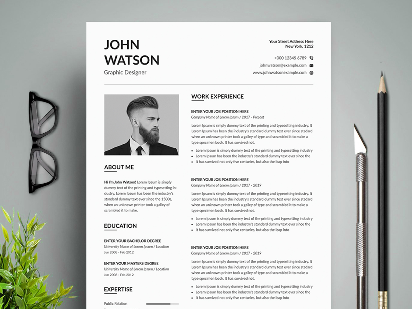 Professional Resume by Aspect Studio on Dribbble