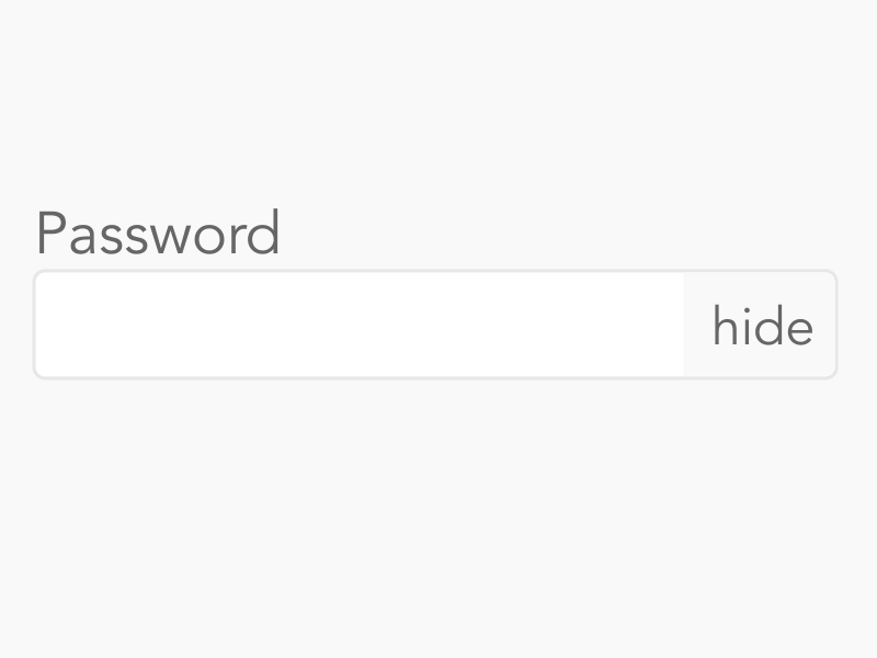 Hide Password after effects animation bag head gif illustrator input field password smile ui