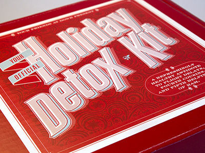 Holiday Detox Kit direct mail holiday typography