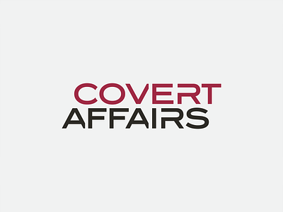 Covert Affairs USA branding design font logo typography