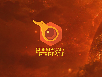 Branding Formação Fireball branding explosion fantasy fire fireball graphic design medieval middle earth moon red rpg sun