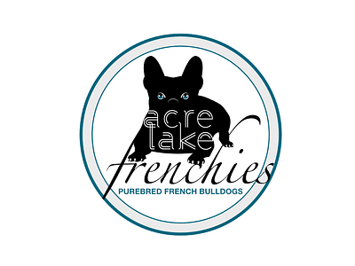 Logo for a French Bulldogs Breeder branding dog illustration logo