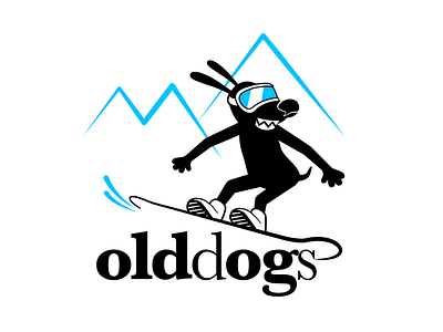 Logo Concept dogs logo design snowboarding sport