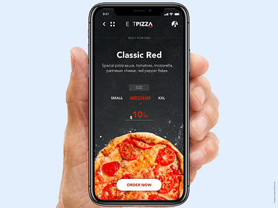 Eat Pizza app art concept design illustration ui ux