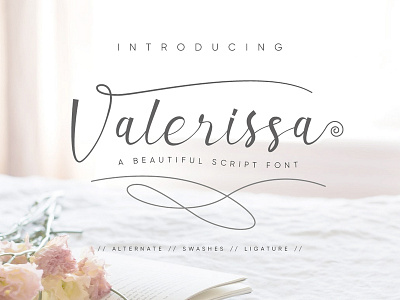 Valerissa - Beautiful Script Font beautiful font beautifull calligraphy invitation card lettering script wedding card wedding font