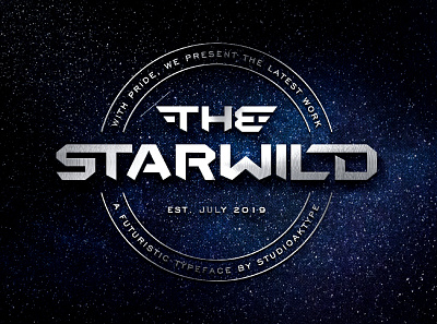 The Starwild Futuristic Font branding display font futuristic font logo logotype movie font