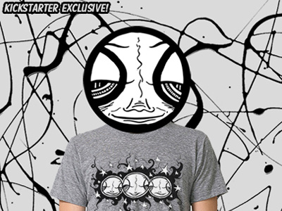 Let's Kick It, Men's faces graphic design kickstarter men mens screen print shirt stars tee tshirt