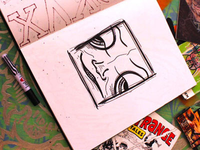 Sketchbook Doodle With Pilot Chisel Tip black blackbook drawing ink paper sketch sketchbook white