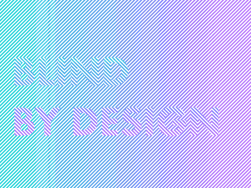 Blind by Design Identity Concept animated blind by design gif hueshift pinstripe rainbow scanline whee