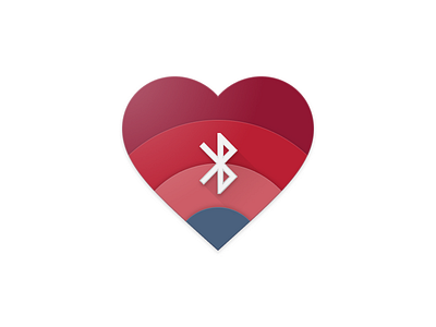 Hemocyanin app bluetooth heart icon material design