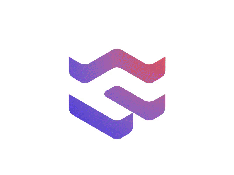 random moods 3d blocks branding chevrons gradient logo ombre waves