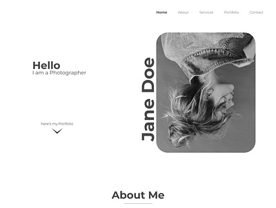 Photography Portfolio web UI design minimalist personal portfolio portfolio site portfolio website ui web website