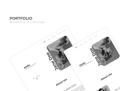 Portfolio web UI black and white design minimalist portfolio ui web website design