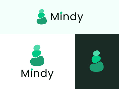 Mindy - Logo for meditation app app branding clean design logo meditation mindy minimalist mobile app shakhawat001 ui